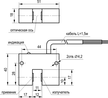 Габариты OT NK21A-311P-11-L-F